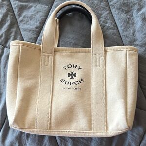 Elegant Cream Canvas Tote Bag